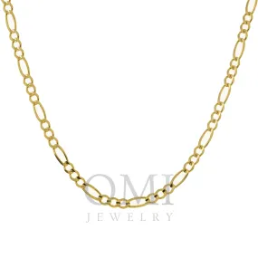 14K GOLD 3MM FIGARO CHAIN