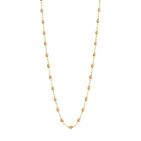 18K Gold and Nude Resin Beaded Classic Necklace