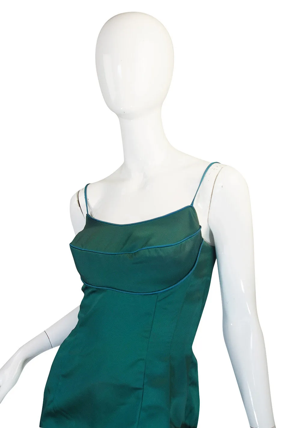 1950s Green Sculptural Lilli Diamond Dress & Jacket