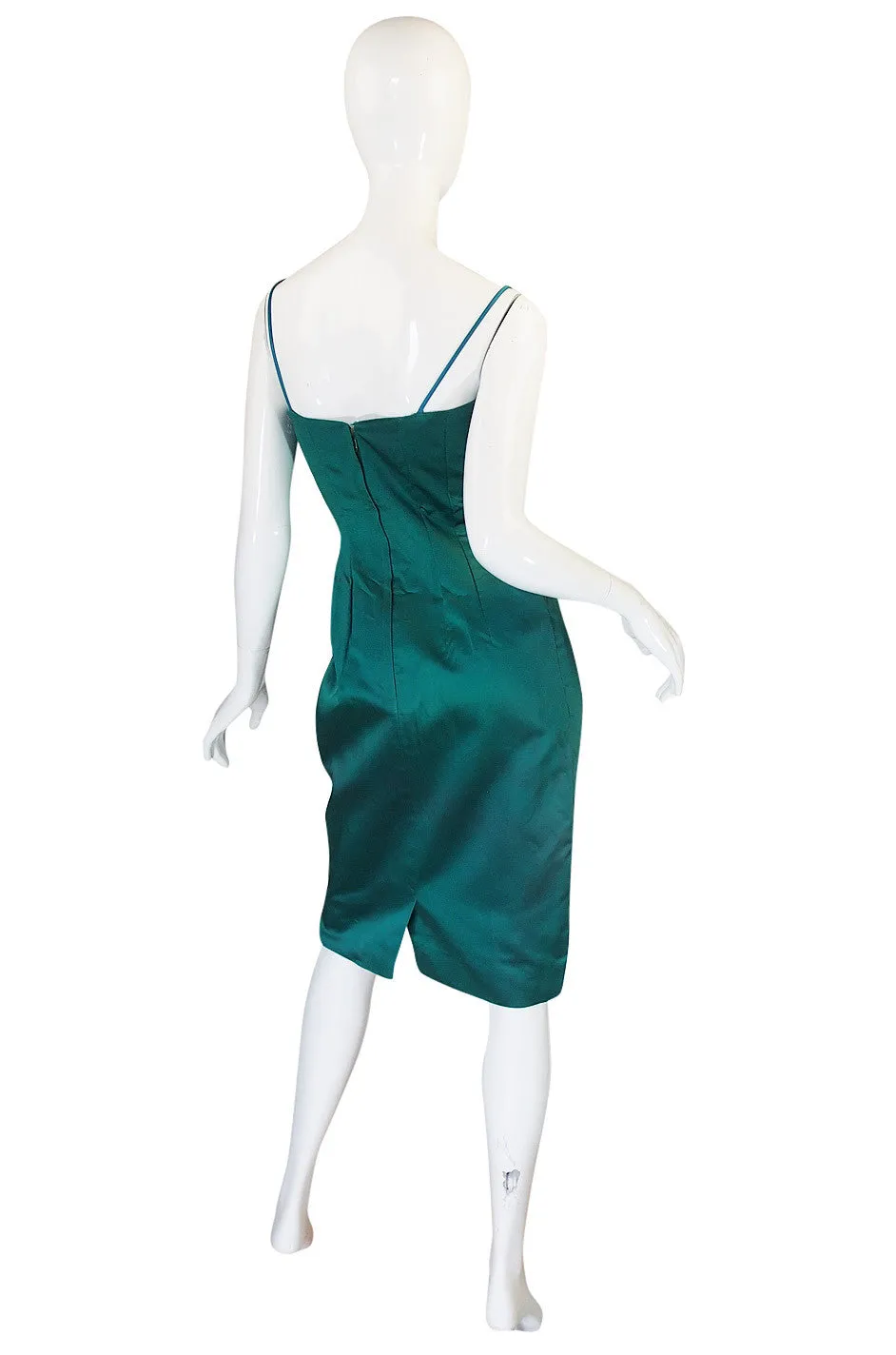 1950s Green Sculptural Lilli Diamond Dress & Jacket