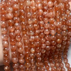 8mm Natural Golden Sunstone Bead Strands Natural Crystal for DIY Jewelry Project