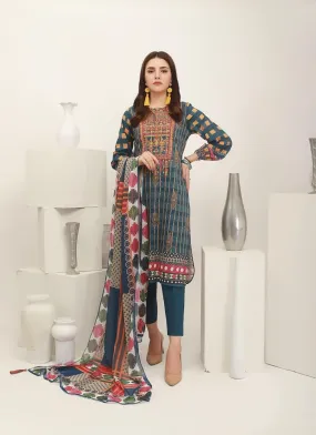 ACE Galleria Digital Embroidered Unstitched 3 Piece Lawn Suit ACE 12060