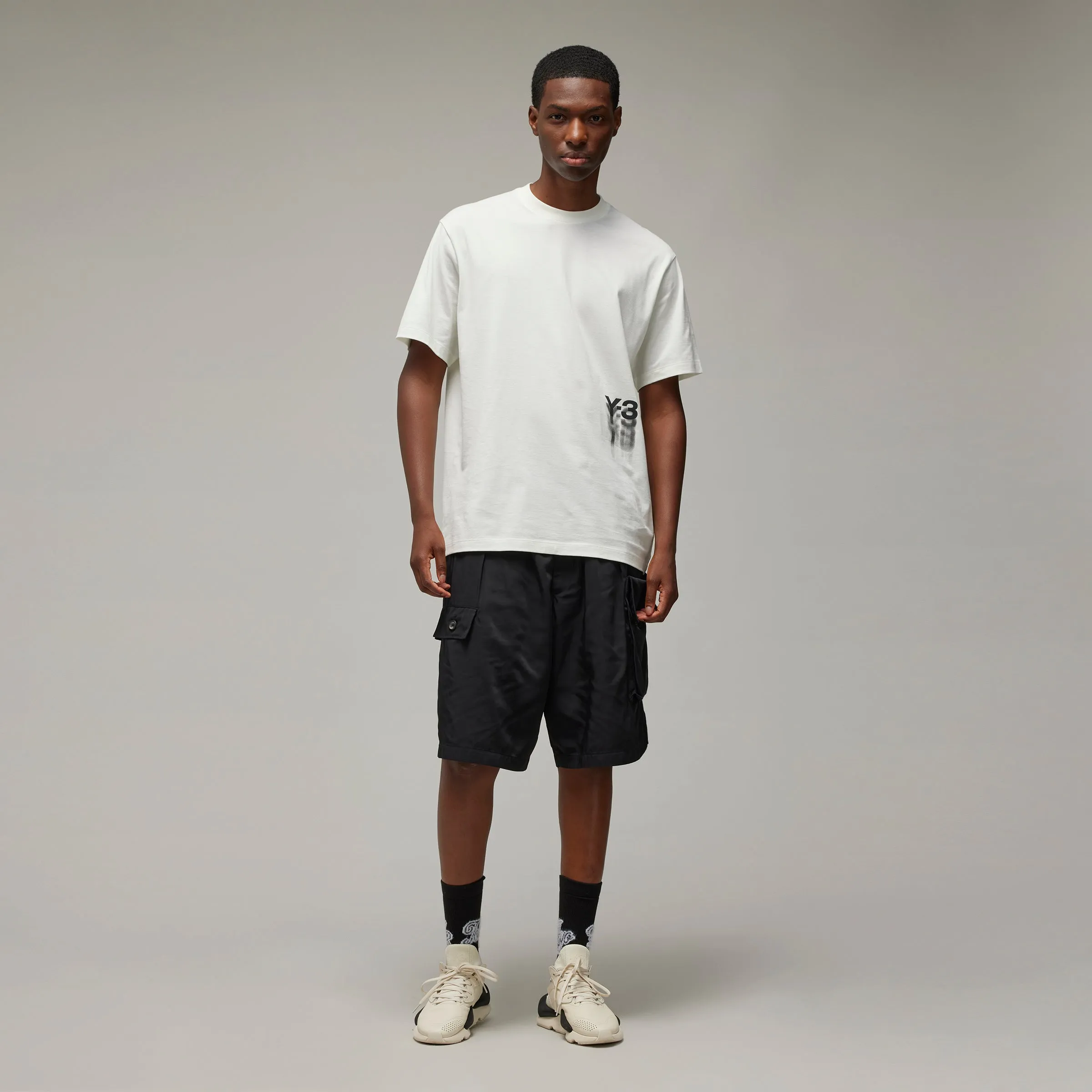 ADIDAS Y-3 Graphic Short Sleeve Tee Off White