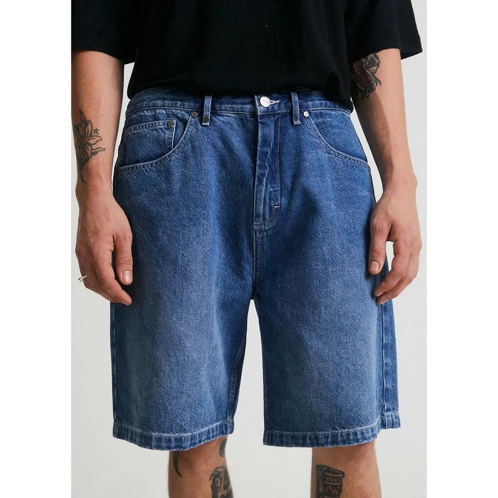 Afends Lil C Hemp Denim Baggy Shorts