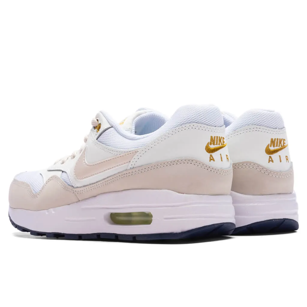 Air Max 1 (GS) - White/Light Orewood Brown/Bronzine