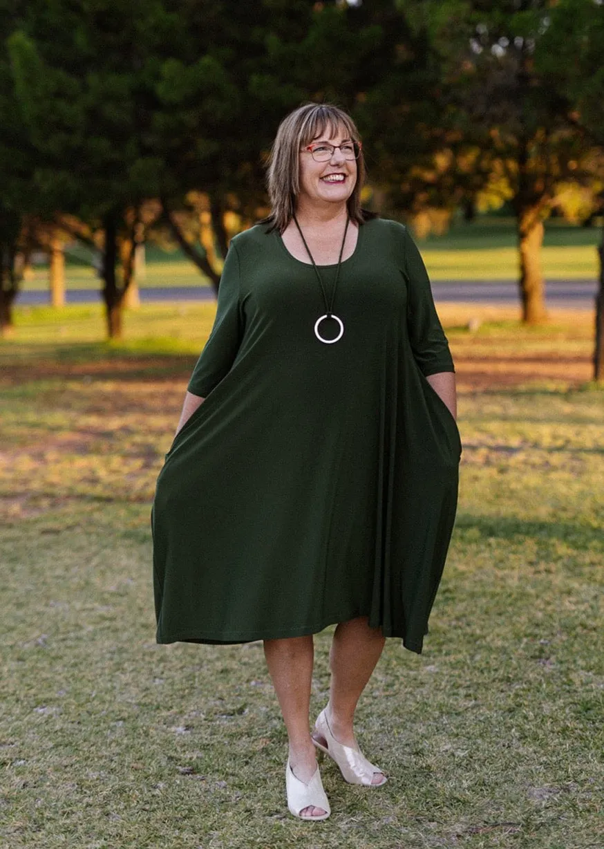 ANASTASIA Dress in Olive Allure