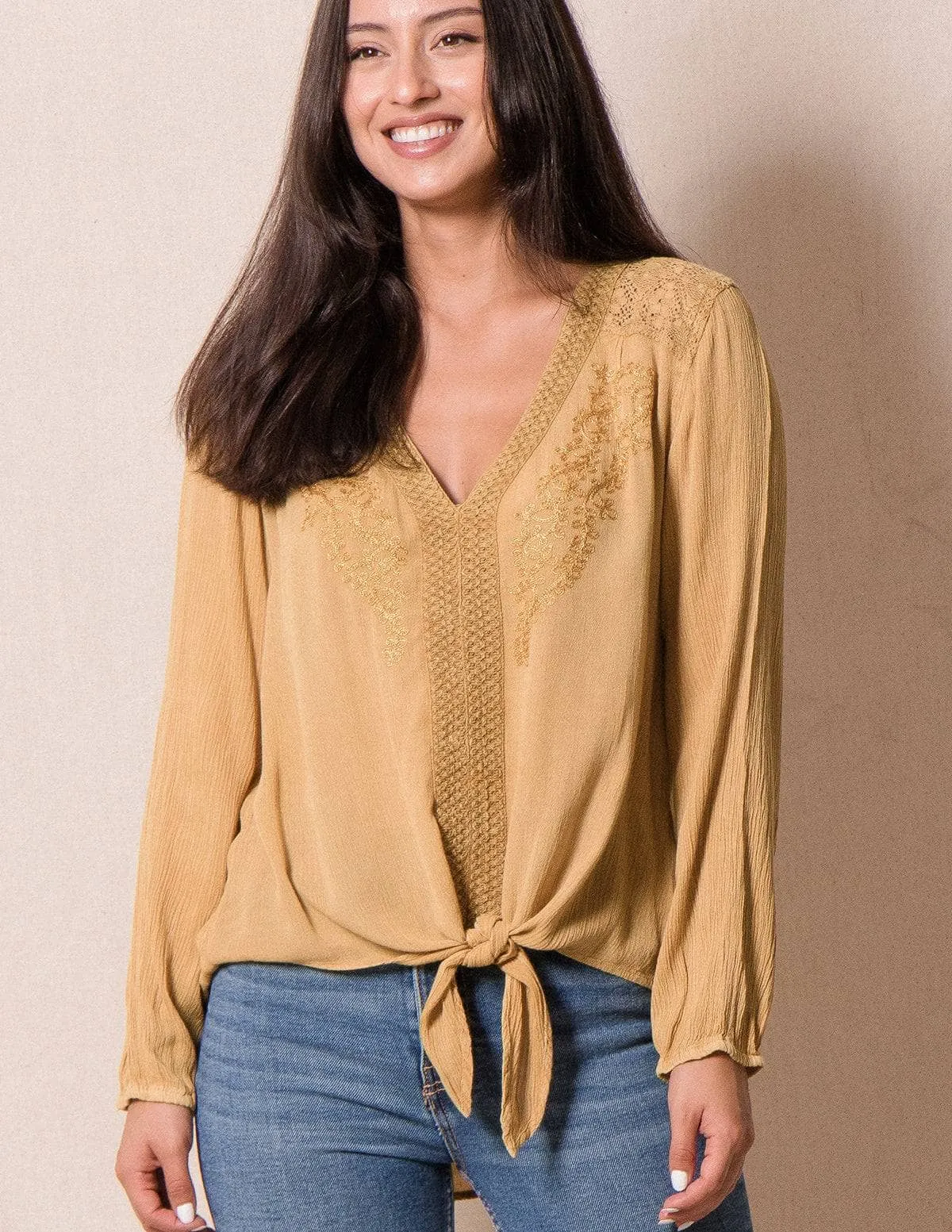 Angelica Tunic Top - Vintage Gold