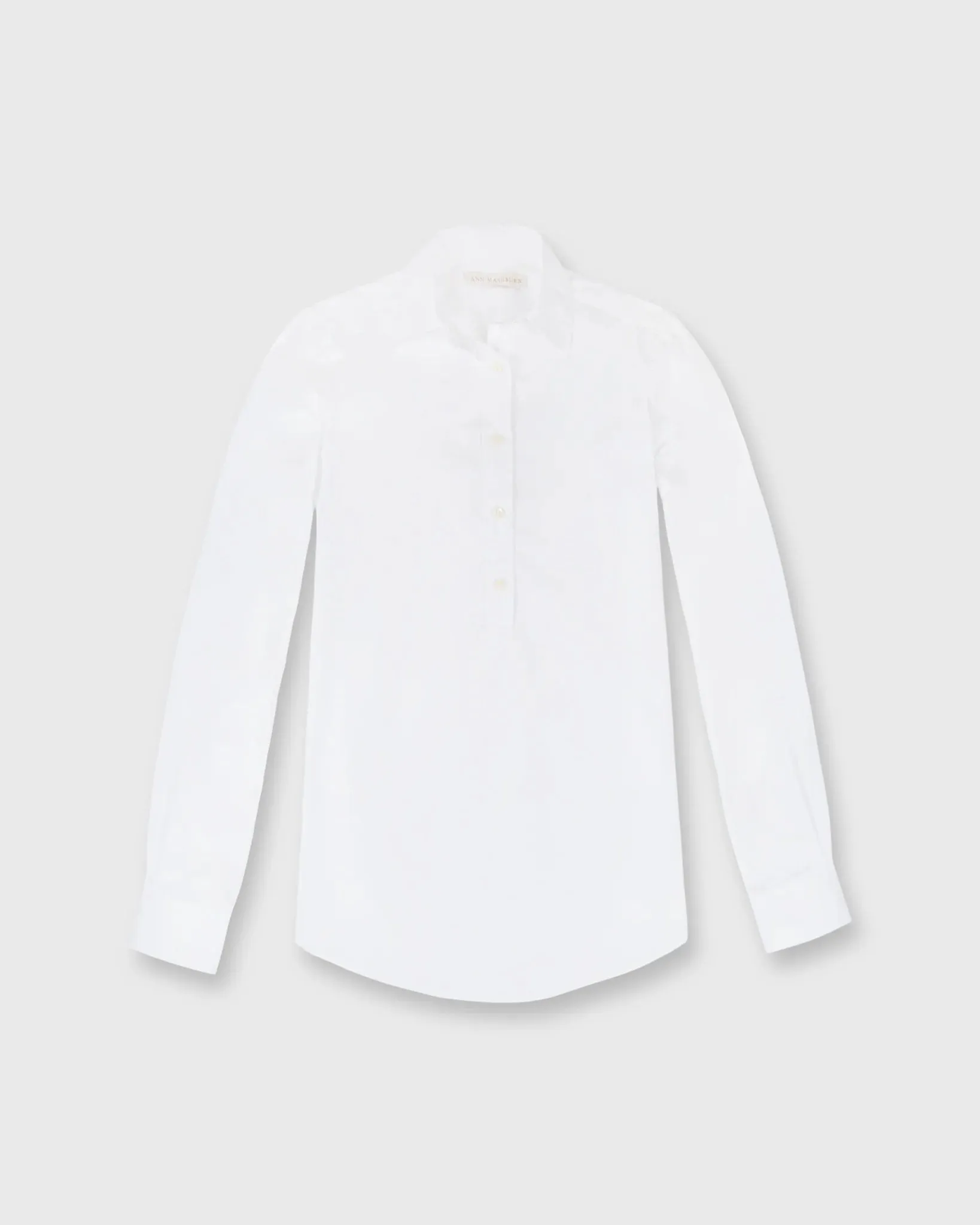 Ann Mashburn Tomboy Shirt in White Poplin