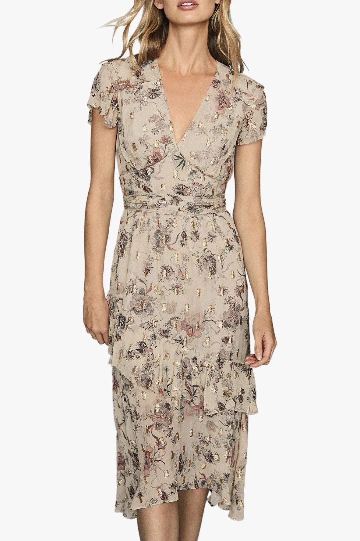 Audrey-Lurex Print Midi