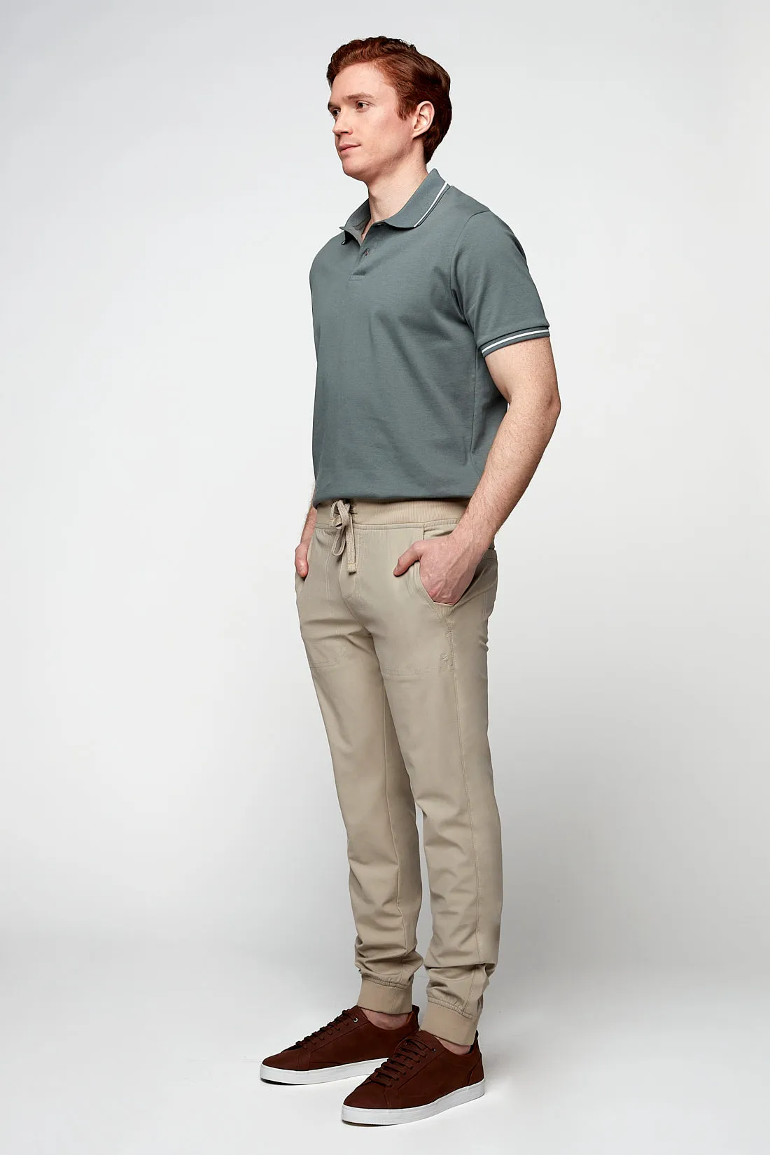 AXEL - Pull-On Jogger with Elasticized Waist & Cuffs - Sage