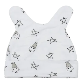 Baa Baa Sheepz Beanie Cap - White Small Star and Sheepz