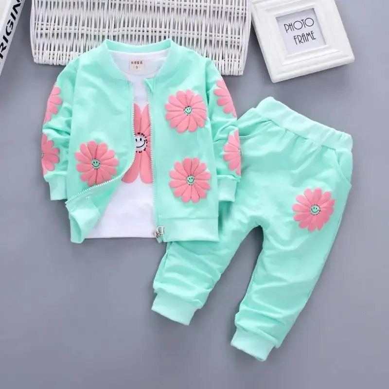 Baby Girl 0-4y Animal Floral Pink Tracksuit Sets