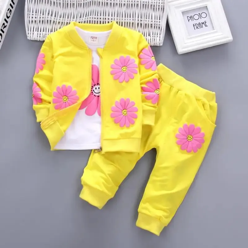 Baby Girl 0-4y Animal Floral Pink Tracksuit Sets