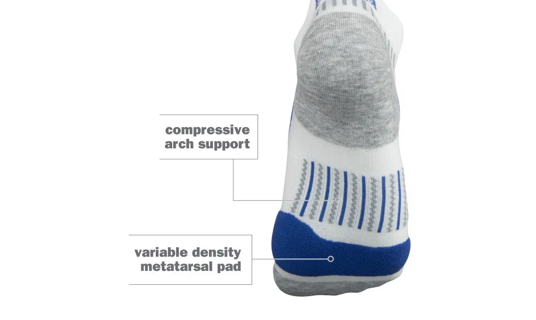 Balega Ultra Glide No Show Socks - Mid Grey/Etheral Blue