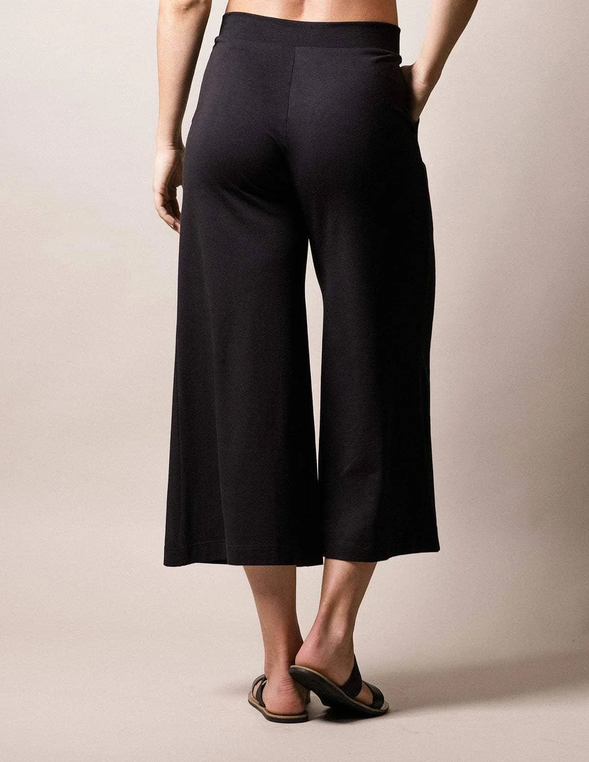 Bamboo Crop Pants - Black - As Is Clearance - XL Only