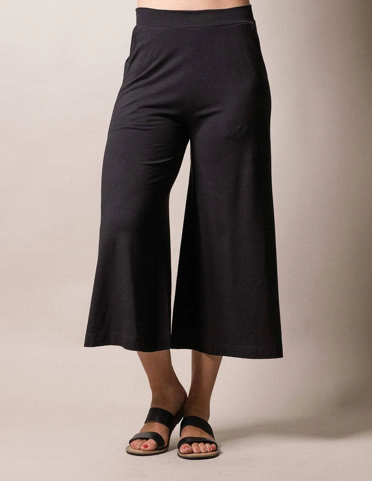 Bamboo Crop Pants - Black - As Is Clearance - XL Only