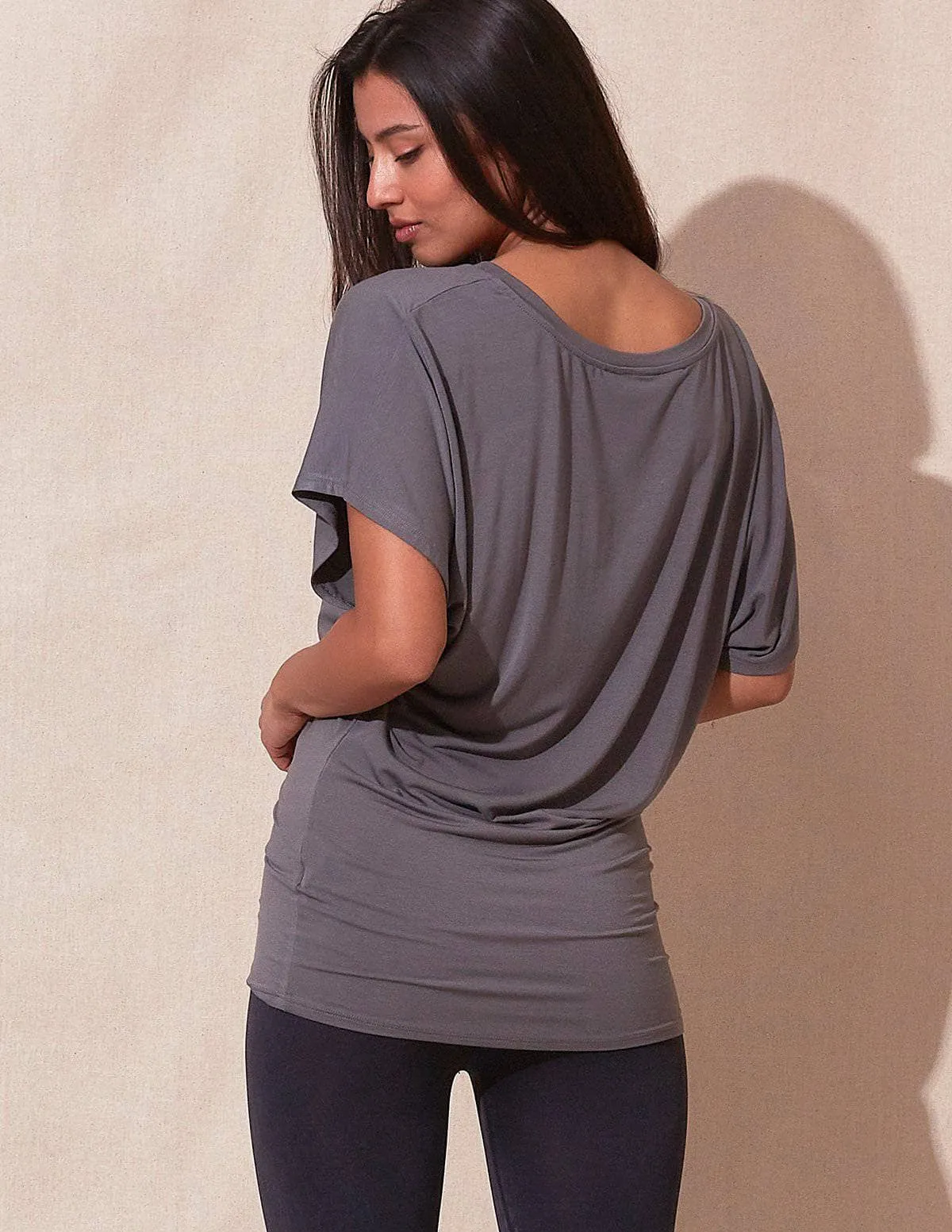 Bamboo Dolman Tunic - Grey