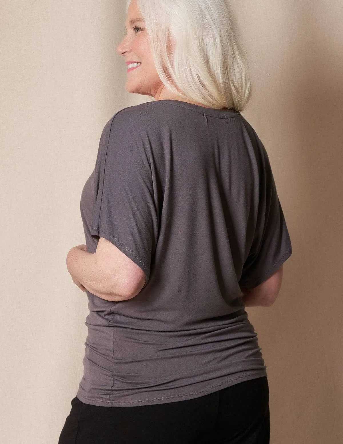 Bamboo Dolman Tunic - Grey