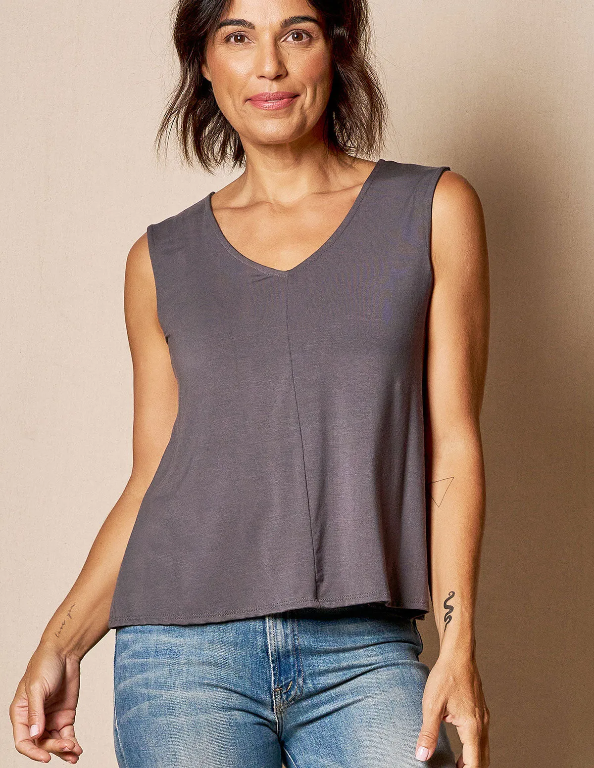 Bamboo Flowy V-Neck Tank