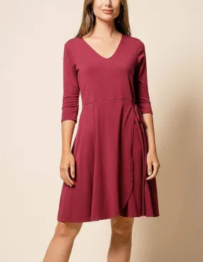 Bamboo Juliana Dress - Burgundy - As-Is-Clearance - Small Only