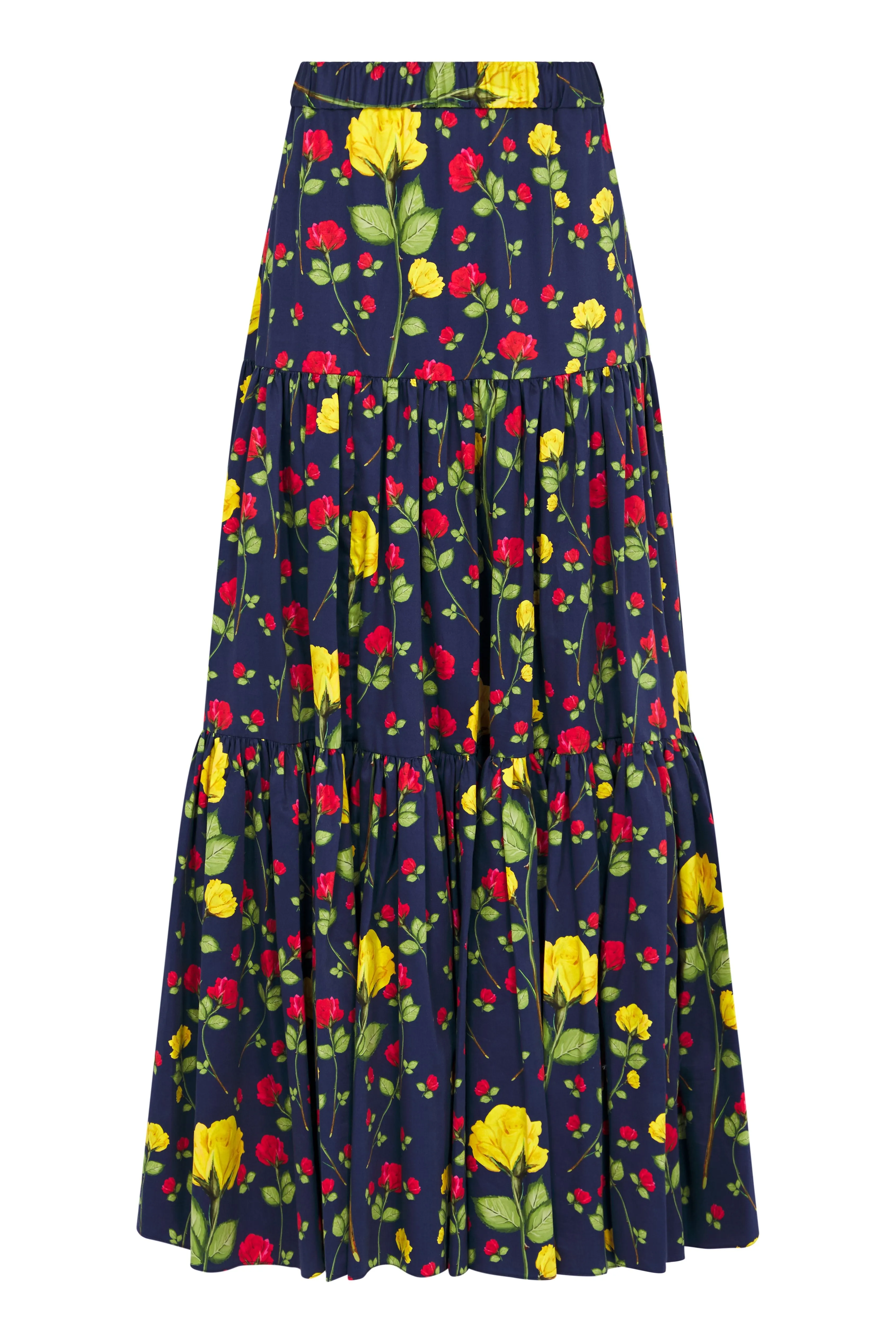 Billie Floral Maxi Skirt – Navy