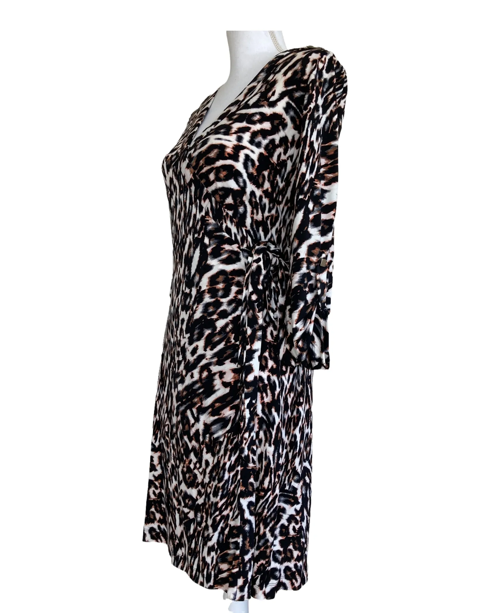 Calvin Klein Wrap Animal Print Dress, 6