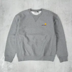 Carhartt WIP American Script Sweat - Dark Grey Heather