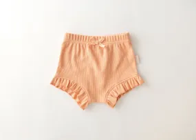 Child of Mine Ribbed Ruffle Shorties - Watermelon