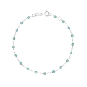 Classic Gigi Aqua bracelet, White Gold, 7.5"