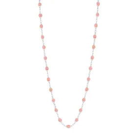 Classic Gigi Blush necklace, White Gold, 19.7"