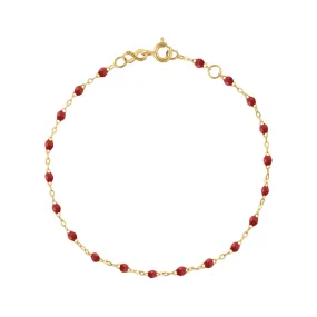 Classic Gigi Bordeaux bracelet, Yellow Gold, 5.9"