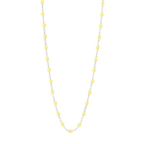 Classic Gigi Mimosa necklace, White Gold, 16.5"