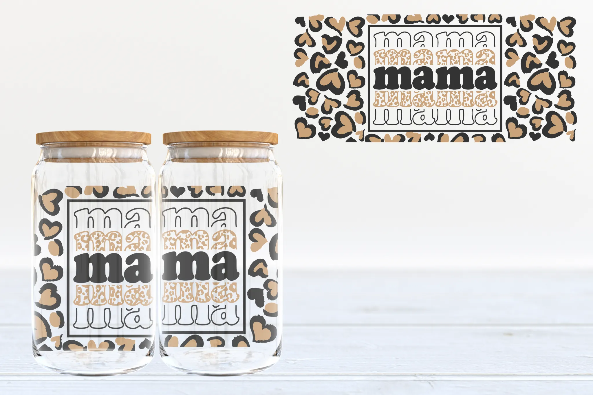 Coffee Mama UV DTF 16oz Cup Wrap #36 - IN STOCK