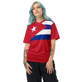 Cuba Flag Recycled Polyester Unisex Sports Jersey Sizes 2XS - 6XL