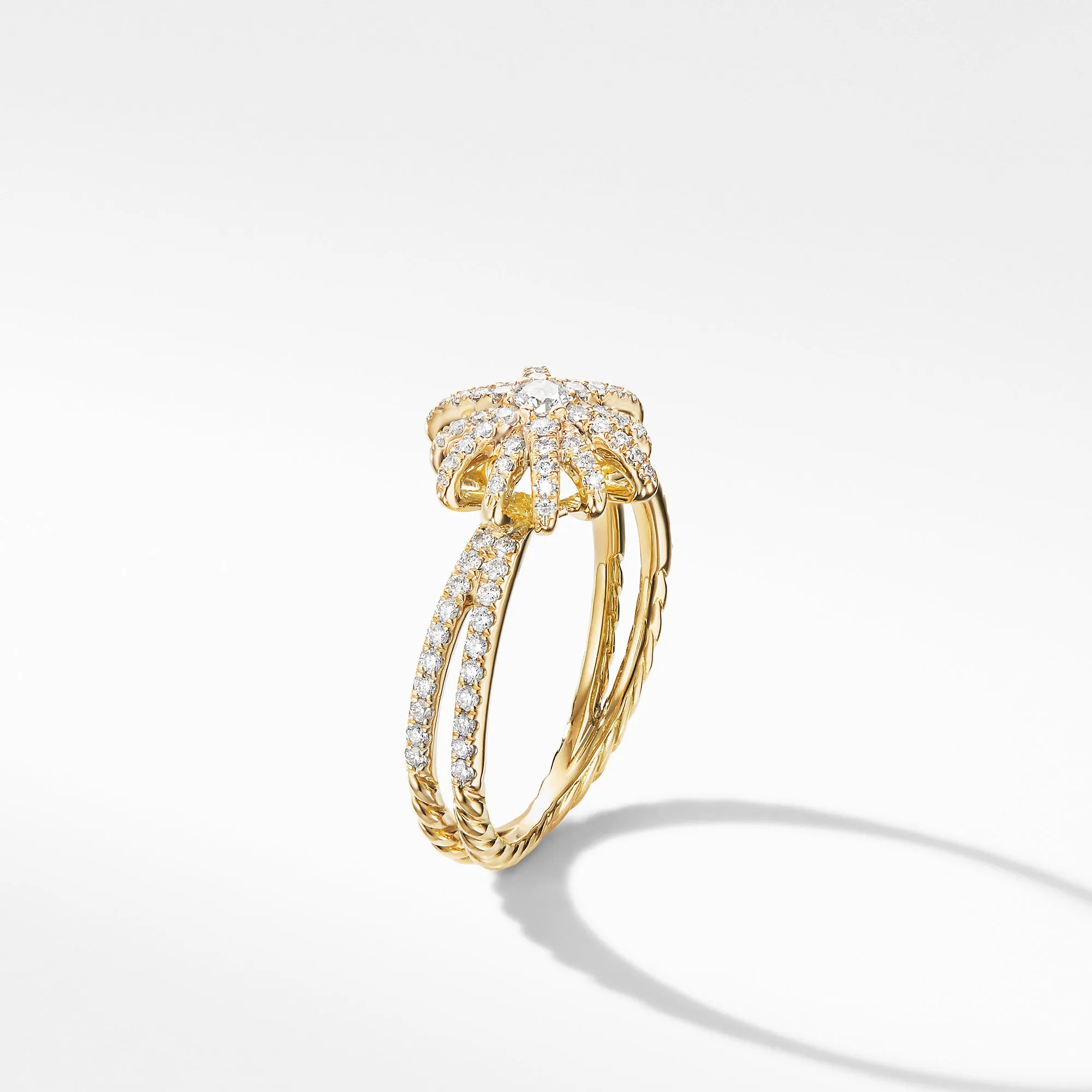 David Yurman Starbust Ring in 18K Yellow Gold with Pave Diamonds