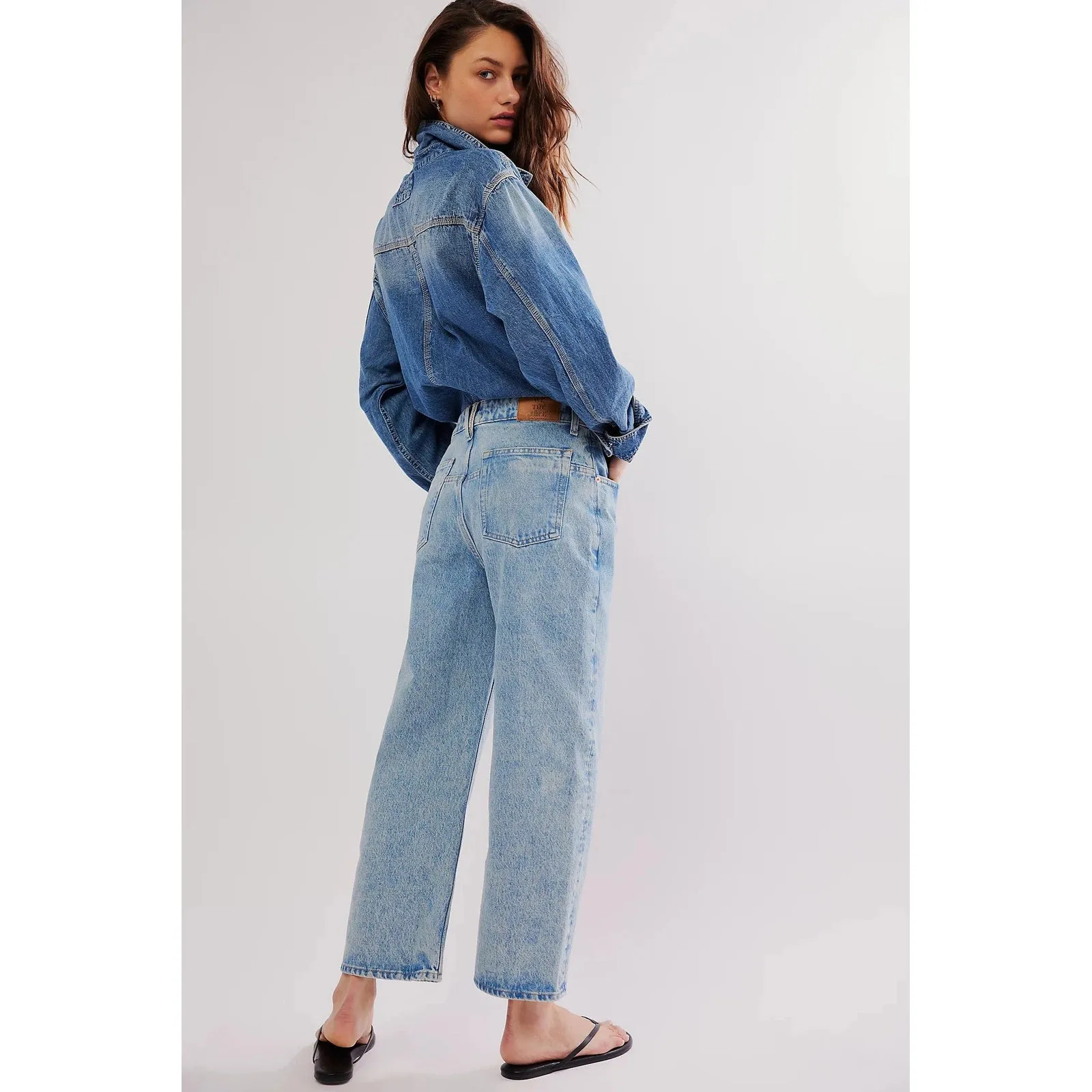 Deep Trance Dropped Boyfriend Jeans