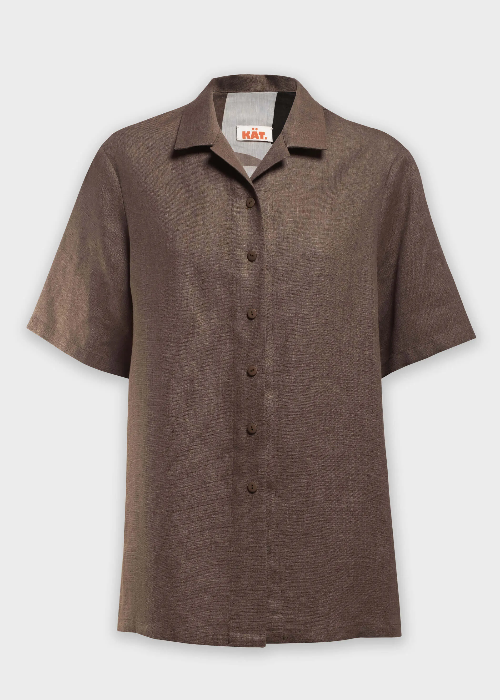 DUDE Oversized Bowling Shirt - Cocoa Waffle