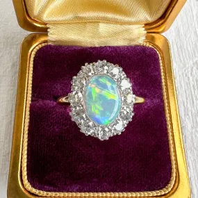 Edwardian Opal & Diamond Ring