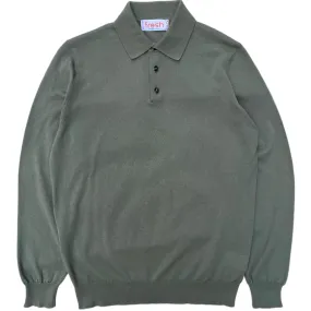 FRESH Polo Long Sleeve Made In Italy Green