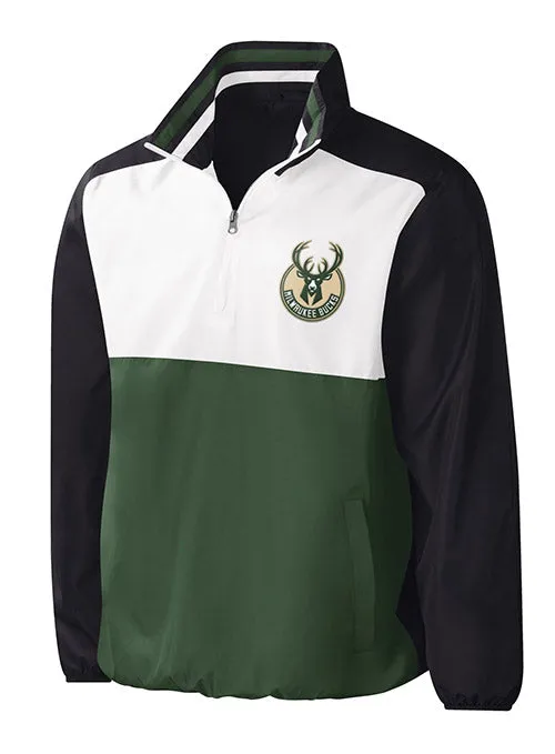 G-III Fly Out Milwaukee Bucks 1/2 Zip Pullover