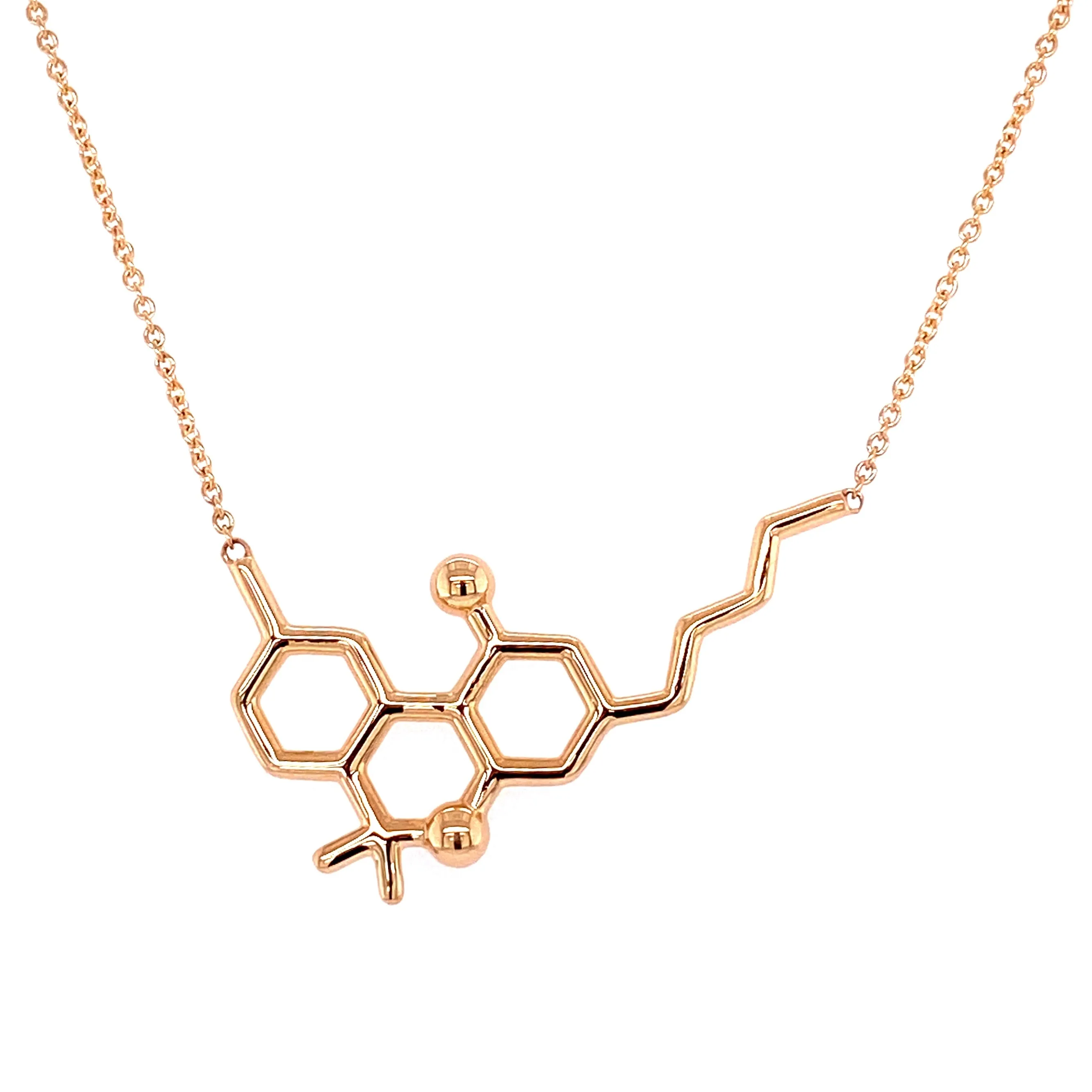 Gold Molecule Necklace