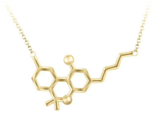 Gold Molecule Necklace