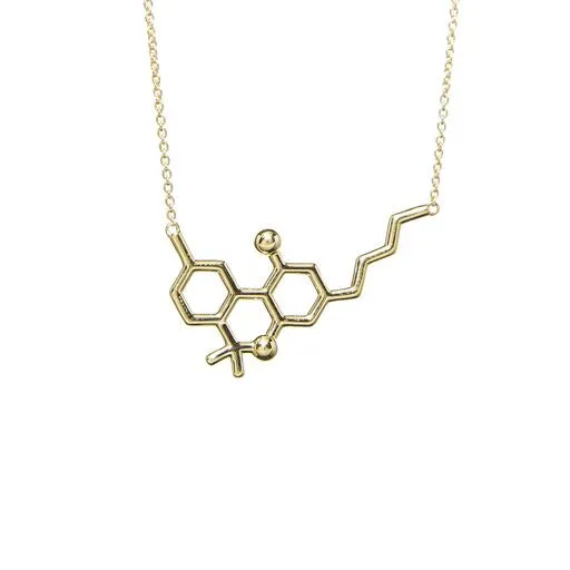 Gold Molecule Necklace