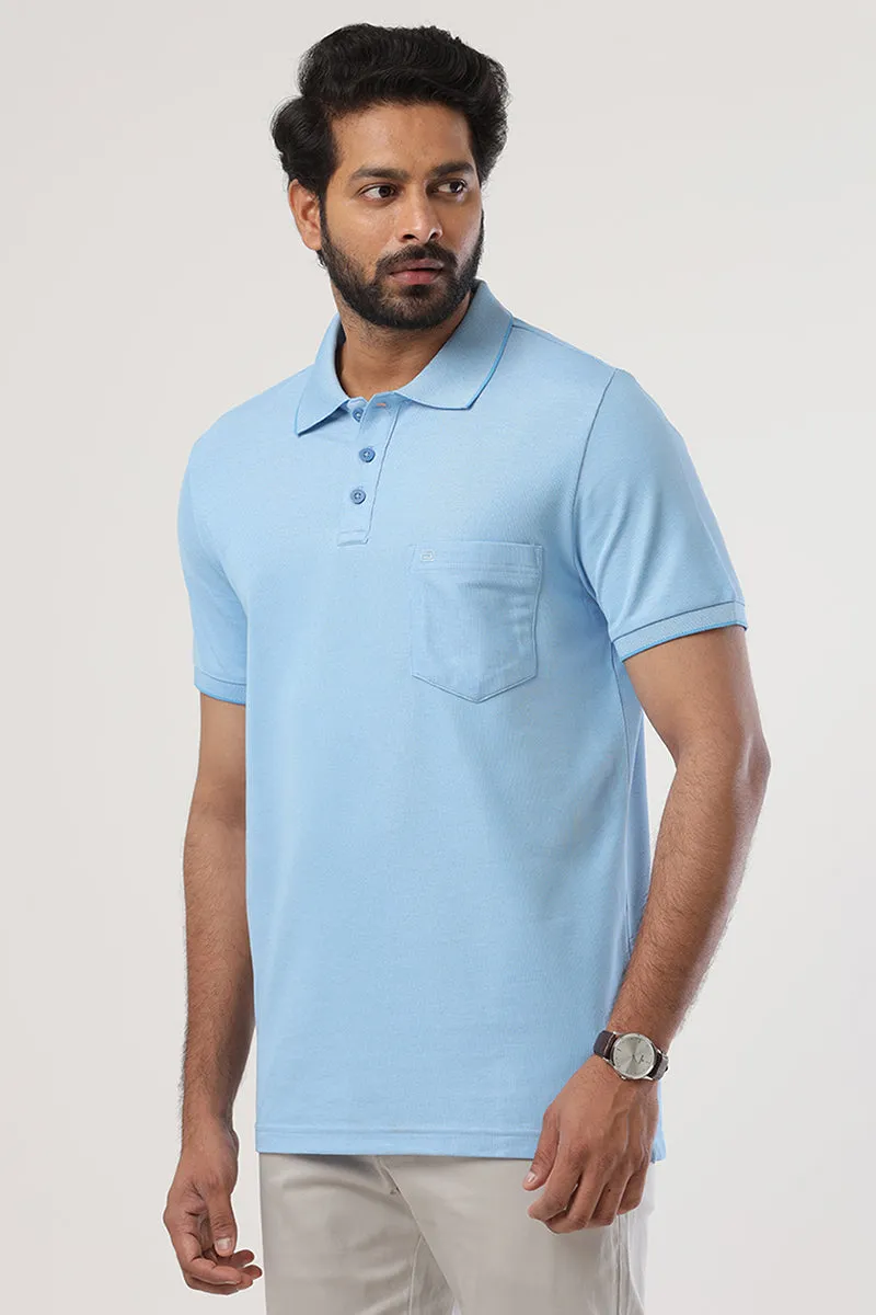 Golf Polo  -  Pastel Blue T-Shirts For Men | Ariser