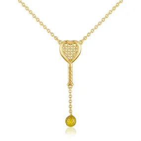 Heart Racquet Y Necklace