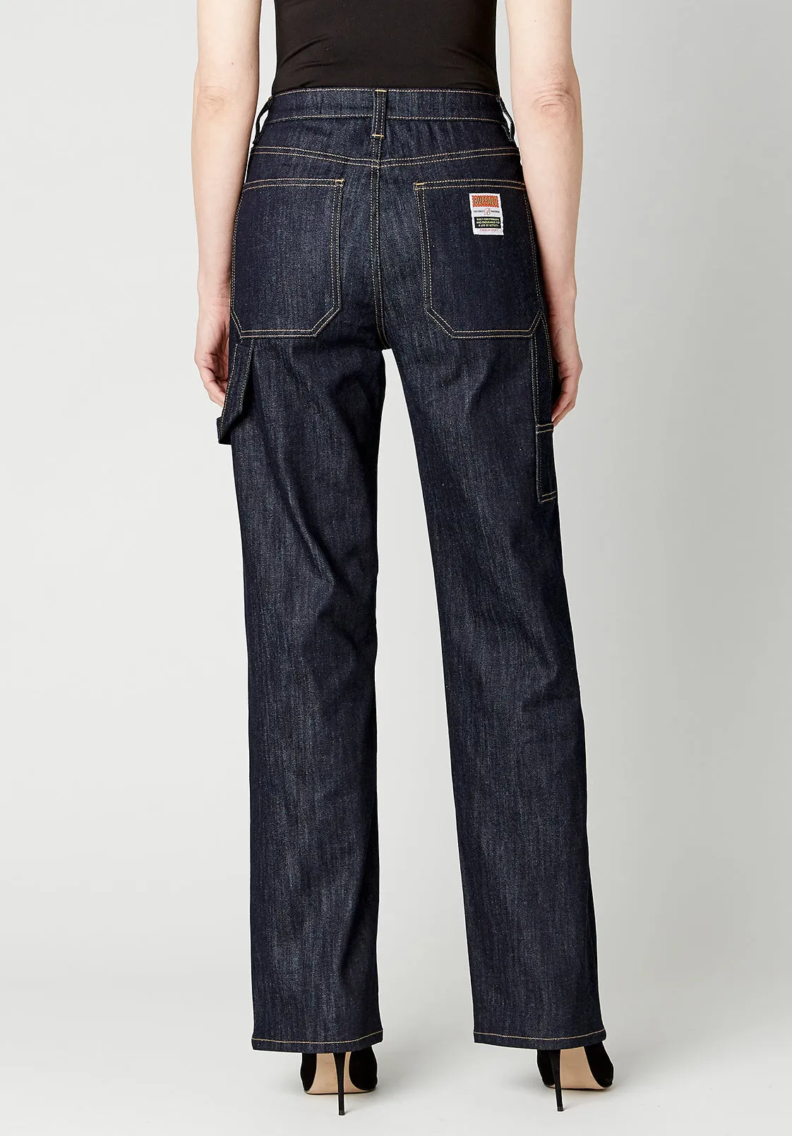 High Rise Jada Vintage Workwear Women's Jeans in Rinsed Wash - BL15835