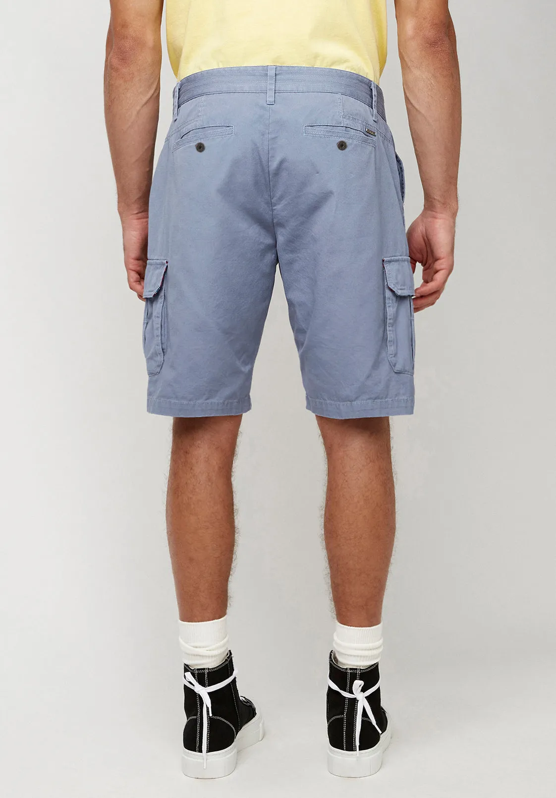 Hormoz Cotton Mirage Blue Cargo Shorts - BM23901