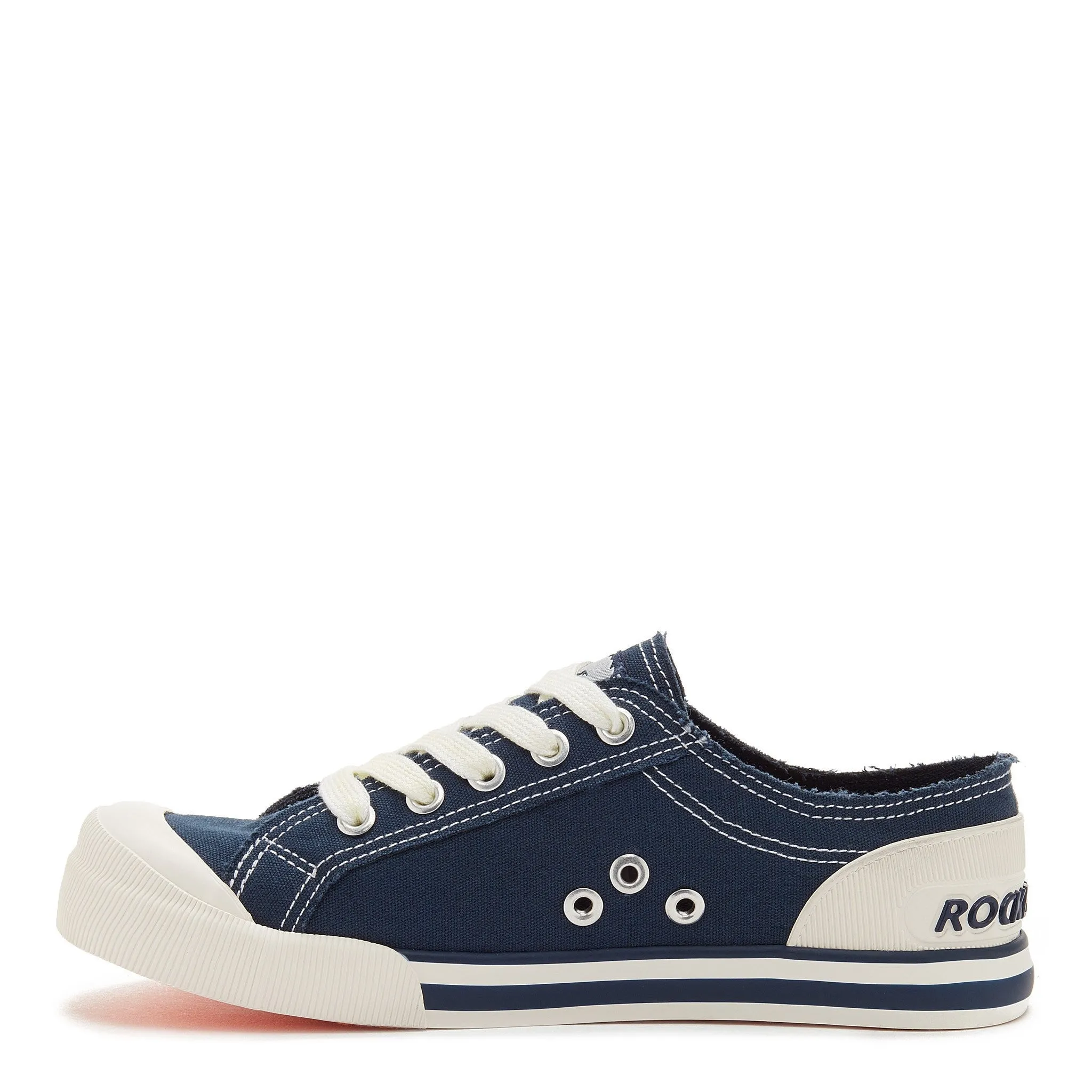 Jazzin Navy Canvas Low-Top Trainers