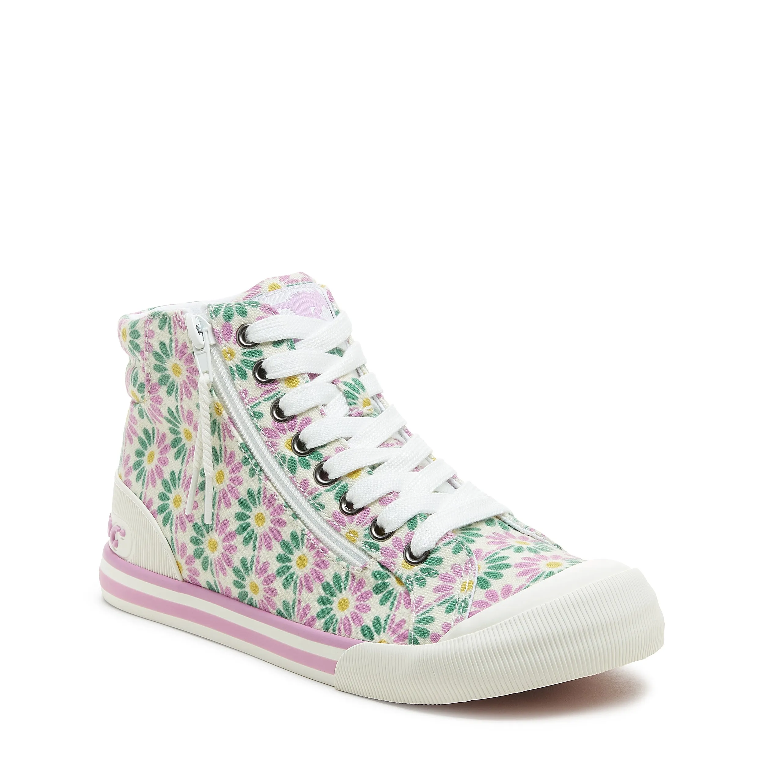 Jazzin Pastel Floral High-top Trainers