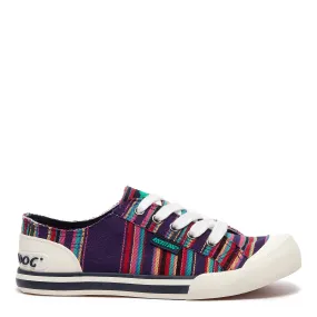 Jazzin Purple Aloe Stripe Trainers